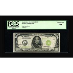 Fr. 2211-G $1000 1934 Light Green Seal Federal