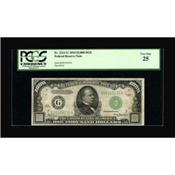 Fr. 2211-G $1000 1934 Federal Reserve Note. PCGS