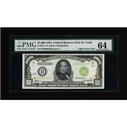 Fr. 2211-H $1000 1934 Light Green Seal Federal