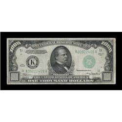 Fr. 2211-K $1000 1934 Federal Reserve Note. Very