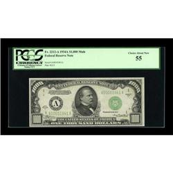 Fr. 2212-A $1000 1934A Federal Reserve Note.