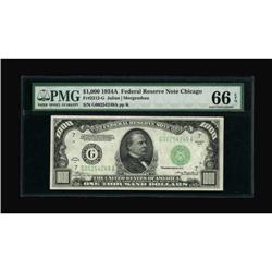 Fr. 2212-G $1000 1934A Federal Reserve Note. PMG