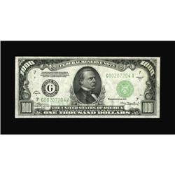Fr. 2212-G $1000 1934A Federal Reserve Note.