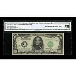 Fr. 2212-G* $1000 1934A Federal Reserve Note.