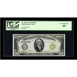 Fr. 2221-G $5000 1934 Federal Reserve Note. PCGS