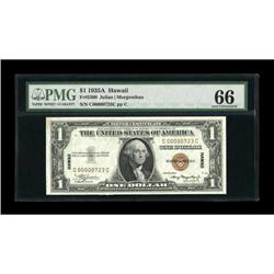 Fr. 2300 $1 1935A Hawaii Silver Certificate. PMG