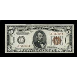 Fr. 2302 $5 1934A Hawaii Federal Reserve Note.
