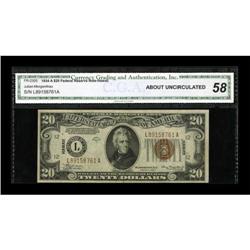 Fr. 2305 $20 1934A Hawaii Federal Reserve Note.