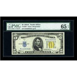 Fr. 2307 $5 1934A North Africa Silver