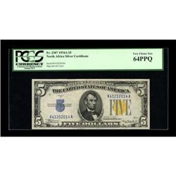 Fr. 2307 $5 1934A North Africa Silver