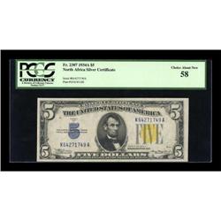 Fr. 2307 $5 1934A North Africa Silver