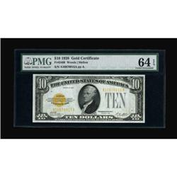 Fr. 2400 $10 1928 Gold Certificate. PMG Choice