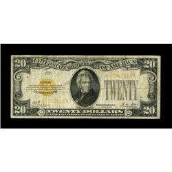 Fr. 2402* $20 1928 Gold Certificate. Fine+.