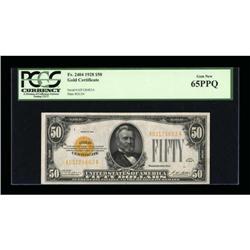Fr. 2404 $50 1928 Gold Certificate. PCGS Gem New