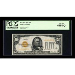 Fr. 2404 1928 $50 Gold Certificate. PCGS Gem New