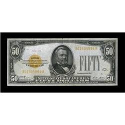 Fr. 2404 $50 1928 Gold Certificate. Very Fine.