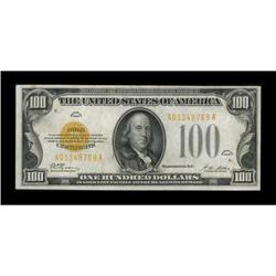 Fr. 2405 $100 1928 Gold Certificate. Very Fine.