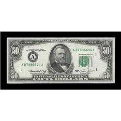 Fr. 2118-A $50 1974 Federal Reserve Note. Gem