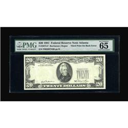 Fr. 2073-F $20 1981 Federal Reserve Note. PMG