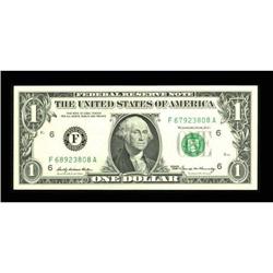 Fr. 1903-F $1 1969 Federal Reserve Note. Choice