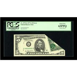 Fr. 1975-G $5 1977A Federal Reserve Note. PCGS