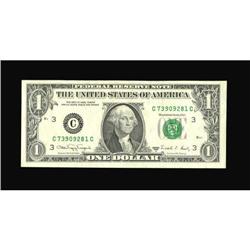 Fr. 1915-C $1 1988A Federal Reserve Note. Choice