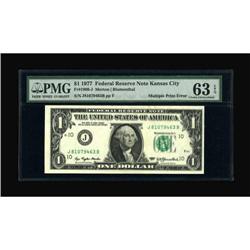Fr. 1909-J $1 1977 Federal Reserve Note. PMG