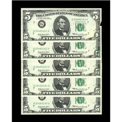 Fr. 1969-G $5 1969 Federal Reserve Notes. Five
