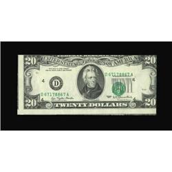 Fr. 2072-D $20 1977 Federal Reserve Note. Choice