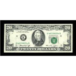Fr. 2071-K $20/$10 1974 Federal Reserve Note.