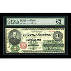 Fr. 16 $1 1862 Legal Tender PMG Choice