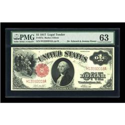 Fr. 37a $1 1917 Legal Tender PMG Choice