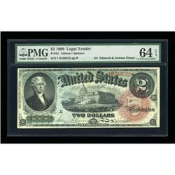 Fr. 42 $2 1869 Legal Tender PMG Choice