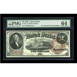 Fr. 50 $2 1880 Legal Tender PMG Choice
