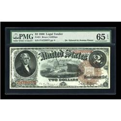 Fr. 51 $2 1880 Legal Tender PMG Gem Uncirculated