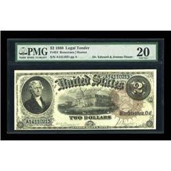 Fr. 54 $2 1880 Legal Tender PMG Very Fine 20.