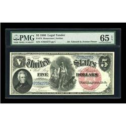 Fr. 74 $5 1880 Legal Tender PMG Gem Uncirculated
