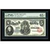Image 1 : Fr. 81 $5 1880 Legal Tender PMG Gem Uncirculated
