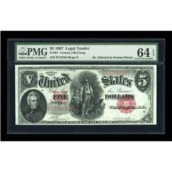 Fr. 84 $5 1907 Legal Tender PMG Choice