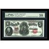 Image 1 : Fr. 85 $5 1907 Legal Tender PMG Choice About Unc