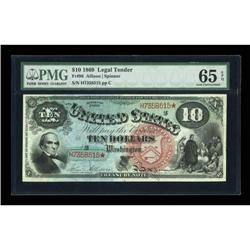 Fr. 96 $10 1869 Legal Tender PMG Gem
