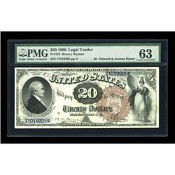 Fr. 132 $20 1880 Legal Tender PMG Choice
