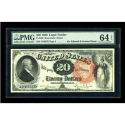 Fr. 136 $20 1880 Legal Tender PMG Choice