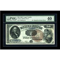 Fr. 155 $50 1880 Legal Tender PMG Extremely Fine