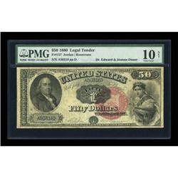 Fr. 157 $50 1880 Legal Tender PMG Very Good 10.