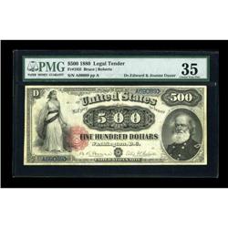 Fr. 185l $500 1880 Legal Tender PMG Choice Very