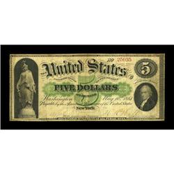 Fr. 1 $5 1861 Demand Note Fine.