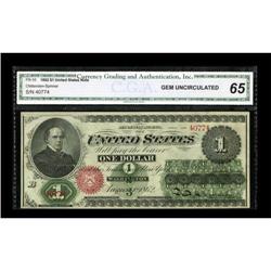 Fr. 16 $1 1862 Legal Tender CGA Gem Uncirculated