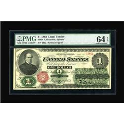 Fr. 16 $1 1862 Legal Tender PMG Choice