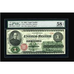 Fr. 16 $1 1862 Legal Tender PMG Choice About Unc